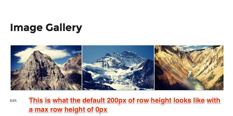 Justified Gallery Height Options
