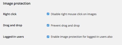 Image protection options